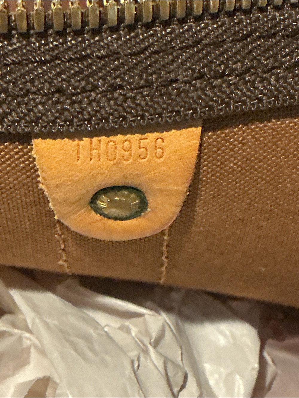 Louis Vuitton Brown Monogram Duffel with Tan Leather Trim - Picture 6 of 6